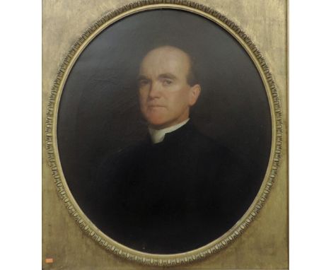 Dermod O'Brien P.R.H.A. (1865 - 1945)"Fr. Jeremiah O'Donovan," a very fine oval half length Portrait, O.O.C., approx. 72cms x