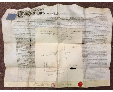 Dublin Indenture of 1804Weldon (James) Printed Indenture on vellum dated 4 January 1804, whereby James Weldon of Dublin, tin 