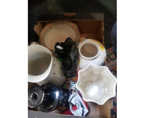 including a water jug, basin, monochrome vase and other wares 