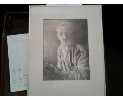 "A Gentle Man", digital print, framed 