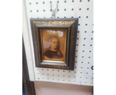 "Bust of a Youth", reproduction print, framed 