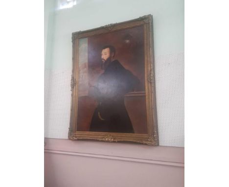 Portrait of a gentleman half length, oil on canvas, unsigned, Framed 