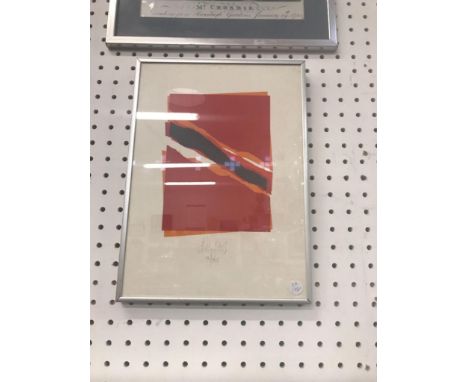 "Abstract Study", limited edition print 13/100, framed 