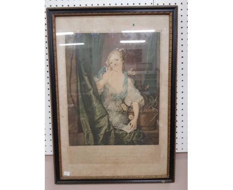 "Le Baiser Envoyï¿½", by Charles Turner, colouredï¿½print, framed 