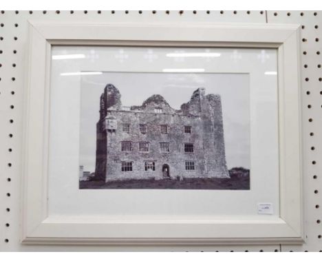 "Ruins in a Ladscape". black and white photographic print, framed 