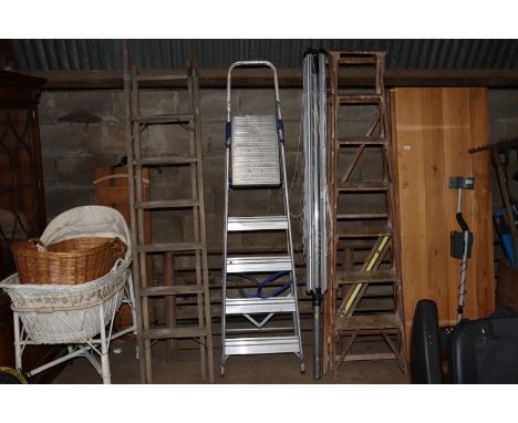An aluminium step ladder