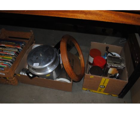 Two boxes of miscellaneous kitchenalia