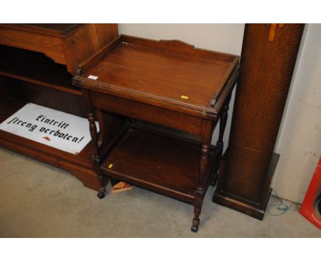 An oak fold over card table