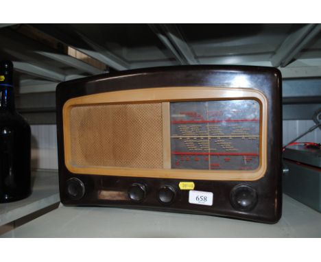 A Cossor Bakelite cased radio, sold as collector's item