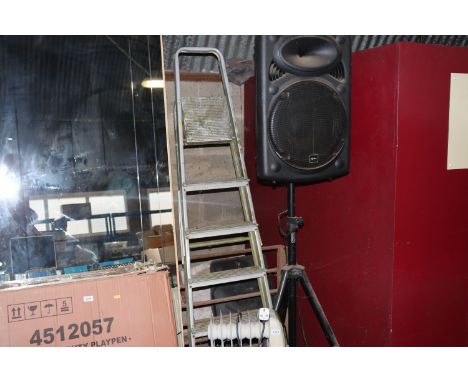 An aluminium step ladder