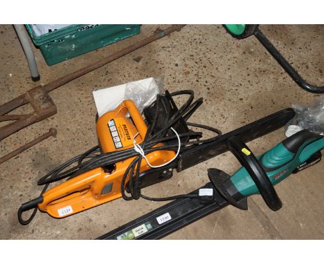 A Partner electric chainsaw