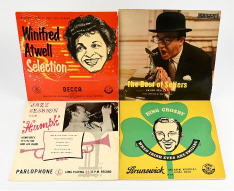 Vinyl records - 10" collection to include, Burl Ives, Louis Armstrong. Bing Crosby Rita Reys and more (6 boxes quantity). 