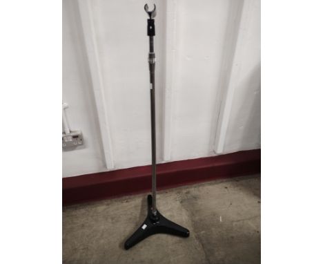 A 1950's Reslo cast iron based and chrome microphone stand 