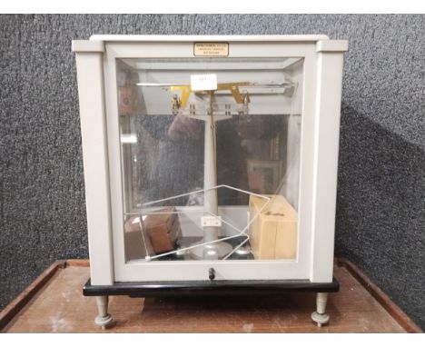 A set of Stanton Instruments Ltd., C.B.6 model scientific precision scales