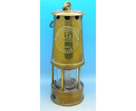 An Eccles miner's safety lamp, type 6