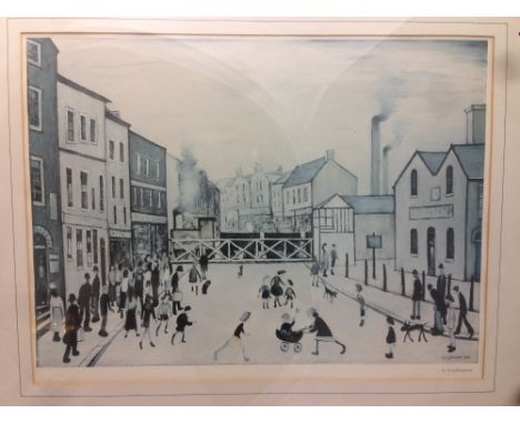 *AR LAWRENCE STEPHEN LOWRY (1887-1976) BritishLevel Crossing, Burton-on-TrentLimited edition printSigned, Fine Art Trade Guil