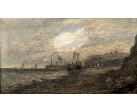 WILLIAM P ROGERS (19th century) BritishShipping in Choppy Waters; and Landing the CatchOils on canvasSigned49 x 29 cm, framed
