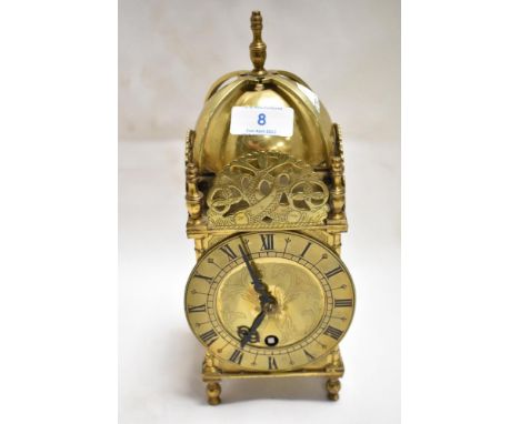 A 20th century Coventry Astral brass cased lantern clock.