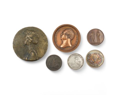 Medallion with bust portrait of the explorer Amerigo Vespucci, the reverse with Paolo dal Pozzo Toscanelli, small plaque with