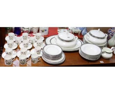 A Royal Doulton bone china “Sarabande” thirty-seven piece part dinner service; &amp; a Royal Worcester floral decorated twent