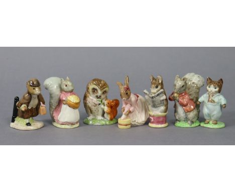 Five other Beswick Beatrix Potter character figures “Goody Tiptoes”; “Old Mr Brown”; “Tailor of Gloucester”; “Timmy Tiptoes”;