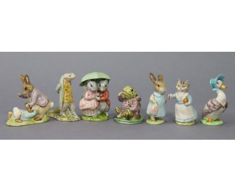 Seven other Beswick Beatrix Potter character figures “Goody &amp; Timmy Tiptoes”; “Jemima Puddle Duck”; “Mr Benjamin Bunny &a