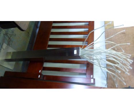 Brushed steel lamp with various bendable lights