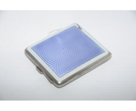 Silver and enamel cigarette case with monogram maker HCF LD