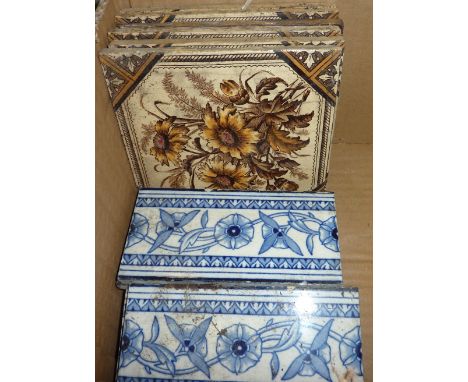 Selection of ceramic fireside tiles