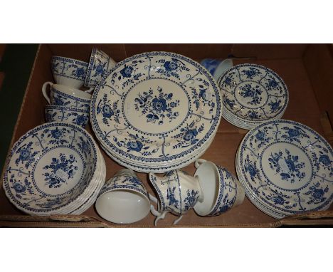 Selection of Johnson Bros 'Indies' table ware comprising dinner plate, tea plates, bowls, cup and saucers etc.