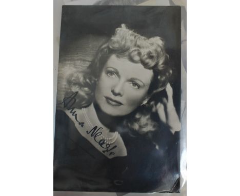 A large collection of signed film star postcards, some with original signatures some with printed signatures, to include Anna