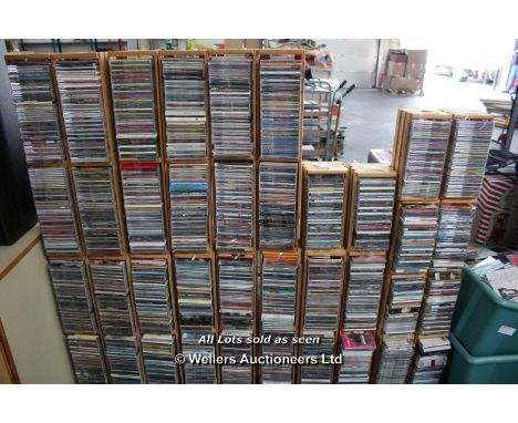 15 X SMALL PINE MULTIMEDIA STAND AND 12 LARGER PINE MULTIMEDIA STANDS WITH CD'S INCLUDING TALKING HEADS, BOB DYLAN, BEATLES ,