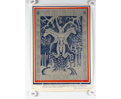 Quicksilver Messenger Service Poster, first print Family Dog poster for the Avalon Ballroom August 1967 - artwork by Jack Hat