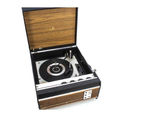 HMV Record Player, a HMV Record Player model 2040 s/n 004227 black, generally good condition with a little damage to wooden f