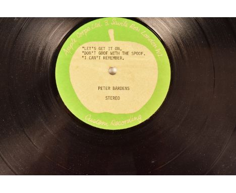 Peter Bardens / Apple Acetate, One Sided 12" 33rpm Acetate with three tracks which appeared on Peter Bardens first album: Let