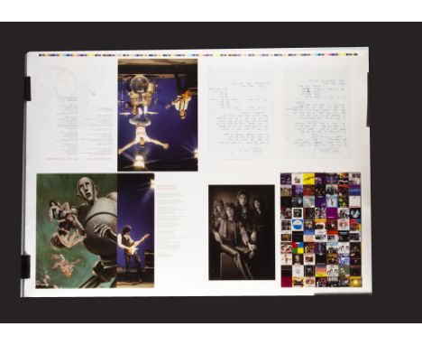 Queen / Album Proof Sheets, six Double Sided Proof Sheets for the 'Absolute Greatest' LP / CD release in 2009 - all in colour