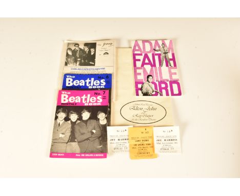 Music Memorabilia / Beatles / Damned plus, collection of memorabilia including a Chelsea Programme with an Advert for 'New Ro