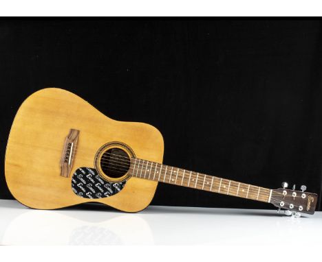 Electric / Acoustic Guitars, three guitars comprising two acoustics: an Encore model W255 and a smaller acoustic labelled 'Gu