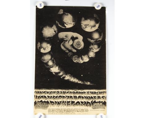 Pink Floyd Concert Poster, first printing of the 1968 Family Dog poster (FD-131) for the Pink Floyd concert at the Avalon Bal