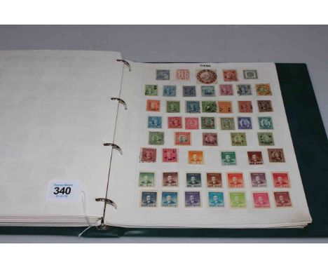 Stamp album housing prominently China (early to modern) including overprint revenues, dragons, block, emperors, high revenues