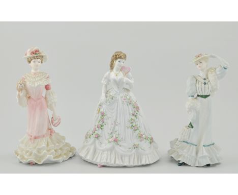 Coalport model of a Lady, "Beatrice at the Garden Party", another Coalport model of a lady, "Georgina" together with a Royal 