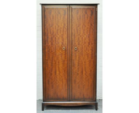 Stag Minstrel dresser, two shelf delft rack, two drawers and two doors under, 95cm and a Stag Minstrel double wardrobe (2).