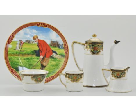 Noritake part coffee set, to include teapot, milk jug, sugar bowl and six coffee cans, together with other decorative ceramic