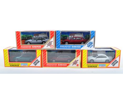 A collection of 5x assorted Dinkum Classics 1/43 scale diecast model Paradise Garage cars to include; Ford Falcon AU XR6 Limi