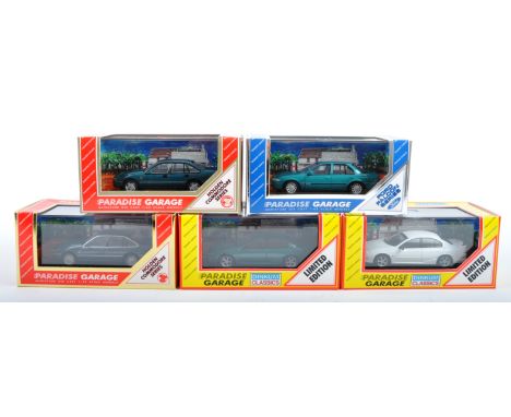 A collection of 5x assorted Dinkum Classics 1/43 scale diecast model Paradise Garage cars to include; Ford Falcon AU XR6 Limi
