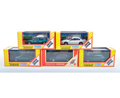 A collection of 5x assorted Dinkum Classics 1/43 scale diecast model Paradise Garage cars to include; 2 x Ford Falcon AU XR6 