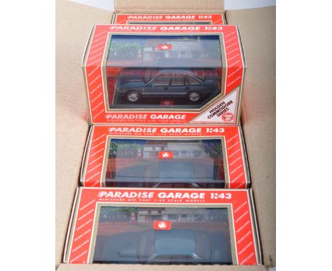 A complete box of vintage 1990s ex shop stock / trade box of Paradise Garage Series boxed diecast models.&nbsp; The Paradise 