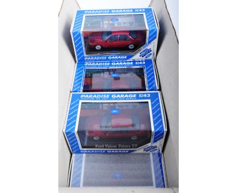 A complete box of vintage 1990s ex shop stock / trade box of Paradise Garage Series boxed diecast models.&nbsp; The Paradise 