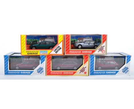 A collection of 5x assorted Dinkum Classics 1/43 scale diecast model Paradise Garage cars to include; Ford Falcon AU XR6 Limi