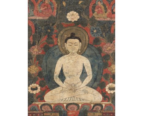 A RARE AND EARLY THANGKA OF KUNTU ZANGPO, TIBET, 15TH CENTURYPublished: Per Kvaerne, The Bon Religion of Tibet: The Iconograp